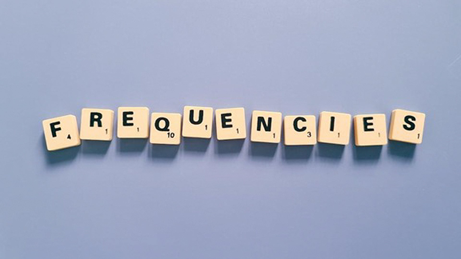frequencies wrote with scrabble letters