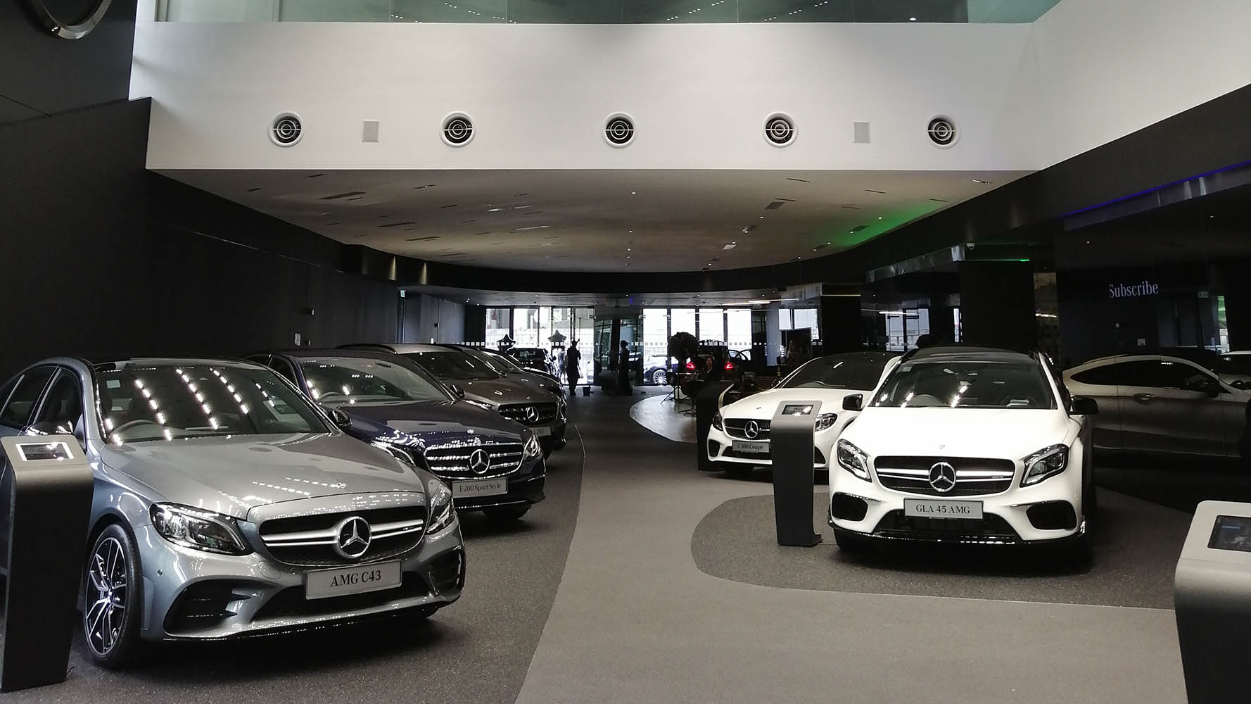 Car Dealership with multiple models on the floor